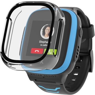 PHONILLICO Carcasa compatible con Xplora X5 Play – Protección rígida – Funda transparente con pantalla de cristal templado – Reloj inteligente PHONILLICO Carcasa compatible con Xplora X5 Play – Protección rígida – Funda transparente con pantalla de cristal templado – Reloj inteligente