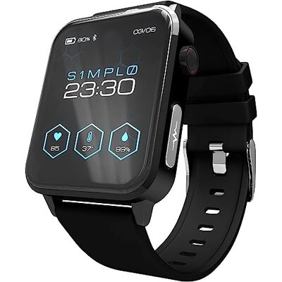 S1MPL0 Smartwatch para Hombre y Mujer Monitor de Salud y Forma física Reloj portátil para ECG y PPG Esfigmomanómetro Tensión Arterial Temperatura Corporal Podómetro de muñeca batería Duradera S1MPL0 Smartwatch para Hombre y Mujer Monitor de Salud y Forma física Reloj portátil para ECG y PPG Esfigmomanómetro Tensión Arterial Temperatura Corporal Podómetro de muñeca batería Duradera