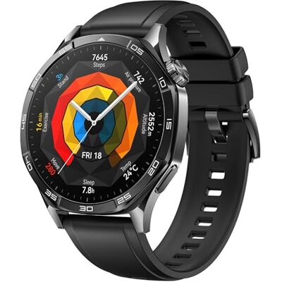 Huawei Watch GT 5 46mm Smartwatch, Silueta con Diseño Sofisticado, Nueva Experiencia Running y Ciclismo, Seguimiento de Salud, 14 Días de Duración de la Batería, iOS & Android, Negro Huawei Watch GT 5 46mm Smartwatch, Silueta con Diseño Sofisticado, Nueva Experiencia Running y Ciclismo, Seguimiento de Salud, 14 Días de Duración de la Batería, iOS & Android, Negro
