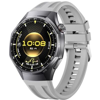 Wigento Correa de silicona para Huawei Watch GT 6 Pro Seamless Groove con cierre rápido Wigento Correa de silicona para Huawei Watch GT 6 Pro Seamless Groove con cierre rápido