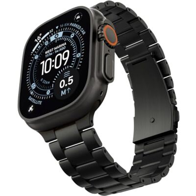 Spigen Modern Fit Titanium Correa para Apple Watch Ultra, Series 12/11/10 Correa de titanio con adaptadores de acero inoxidable, cierre metálico y conectores de botón para 49/46/45/44/42mm Spigen Modern Fit Titanium Correa para Apple Watch Ultra, Series 12/11/10 Correa de titanio con adaptadores de acero inoxidable, cierre metálico y conectores de botón para 49/46/45/44/42mm