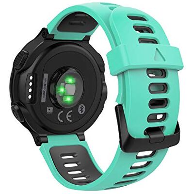 MoKo Correa Compatible con Forerunner 735XT/220/230/235/235 Lite/620/630/Approach S20/S6/S5, Pulsera de Silicona Respirable y Reemplazable, Banda de Reloj Deportivo con Cierre Verde Menta y Negro MoKo Correa Compatible con Forerunner 735XT/220/230/235/235 Lite/620/630/Approach S20/S6/S5, Pulsera de Silicona Respirable y Reemplazable, Banda de Reloj Deportivo con Cierre Verde Menta y Negro