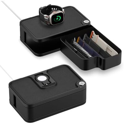 Spigen S340 Organizador de Correa Apple Watch con Base de Carga, rotación de 90° y Compartimentos de Almacenamiento Negro Spigen S340 Organizador de Correa Apple Watch con Base de Carga, rotación de 90° y Compartimentos de Almacenamiento Negro