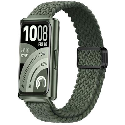 Wigento Correa de nailon para Huawei Band 11/11 Pro, cierre magnético, ajustable, tejido inteligente, cómodo y ligero Wigento Correa de nailon para Huawei Band 11/11 Pro, cierre magnético, ajustable, tejido inteligente, cómodo y ligero