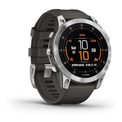 Garmin EPIX 2 Reloj GPS Multideporte con Pantalla táctil AMOLED, Funciones Superiores, frecuencia cardíaca, mapas y música, Plata Gris, TU EU (Reacondicionado) Garmin EPIX 2 Reloj GPS Multideporte con Pantalla táctil AMOLED, Funciones Superiores, frecuencia cardíaca, mapas y música, Plata Gris, TU EU (Reacondicionado)