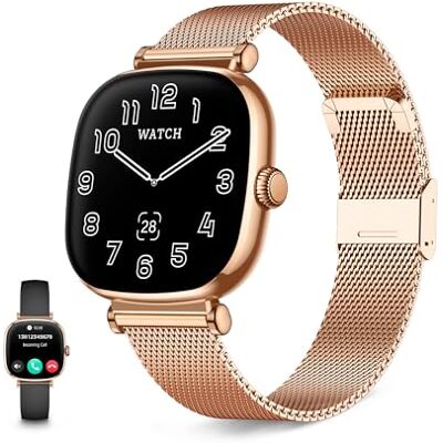 KSIX Iria Go Smartwatch Mujer, Pantalla AMOLED 1.70", Autonomía 4 días, Modos Deporte y Salud, Notificaciones, Llamadas, Asistente de Voz, 2 Correas Metal Dorada y Silicona Negro KSIX Iria Go Smartwatch Mujer, Pantalla AMOLED 1.70", Autonomía 4 días, Modos Deporte y Salud, Notificaciones, Llamadas, Asistente de Voz, 2 Correas Metal Dorada y Silicona Negro