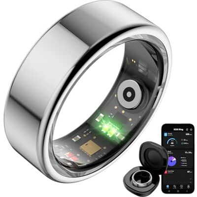 KSIX smart your tech KSIX Saturn Anillo Inteligente Hombre y Mujer con Monitor de Actividad Pasos y Calorías Smart Ring que Mide Oxígeno en Sangre, Monitor Cardíaco, Control de Sueño 3 Días Autonomía M Plateado KSIX smart your tech KSIX Saturn Anillo Inteligente Hombre y Mujer con Monitor de Actividad Pasos y Calorías Smart Ring que Mide Oxígeno en Sangre, Monitor Cardíaco, Control de Sueño 3 Días Autonomía M Plateado