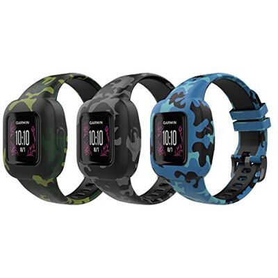 MoKo Pack 3 Correas Silicona Estampadas Compatible con Garmin Vivofit jr.3 MoKo Pack 3 Correas Silicona Estampadas Compatible con Garmin Vivofit jr.3