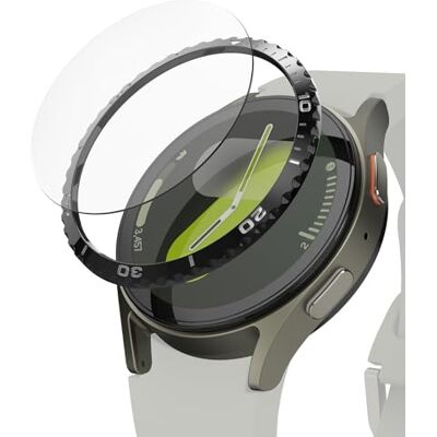 Ringke Bezel Styling & Glass Compatible con Protector Samsung Galaxy Watch 7 40mm, Funda Adhesiva Acero Inoxidable y Protector Pantalla Cristal Templado 40-02 (ST) Black Ringke Bezel Styling & Glass Compatible con Protector Samsung Galaxy Watch 7 40mm, Funda Adhesiva Acero Inoxidable y Protector Pantalla Cristal Templado 40-02 (ST) Black