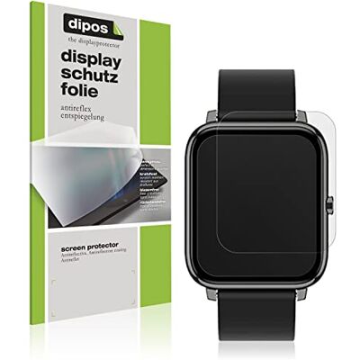 dipos 5x Protector de Pantalla mate para Popglory Smartwatch Antirreflejos, anti-reflectante, ajuste perfecto, antiarañazos, sin burbujas, compatible con huellas dactilares, autoadhesivo dipos 5x Protector de Pantalla mate para Popglory Smartwatch Antirreflejos, anti-reflectante, ajuste perfecto, antiarañazos, sin burbujas, compatible con huellas dactilares, autoadhesivo