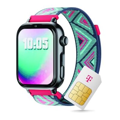 Deutsche Telekom Reloj Inteligente alemán Telekom SaveFamily SaveWatch 2 para niños, Tribeca, Negro con Pulsera Textil Deutsche Telekom Reloj Inteligente alemán Telekom SaveFamily SaveWatch 2 para niños, Tribeca, Negro con Pulsera Textil
