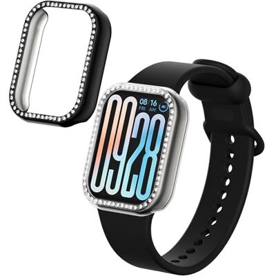 kwmobile Protector Reloj Inteligente Compatible con Xiaomi Smart Band 9 Pro Protector Pantalla Reloj 2X Carcasa Antigolpes para Esfera Smartwatch Transparente/Negro kwmobile Protector Reloj Inteligente Compatible con Xiaomi Smart Band 9 Pro Protector Pantalla Reloj 2X Carcasa Antigolpes para Esfera Smartwatch Transparente/Negro