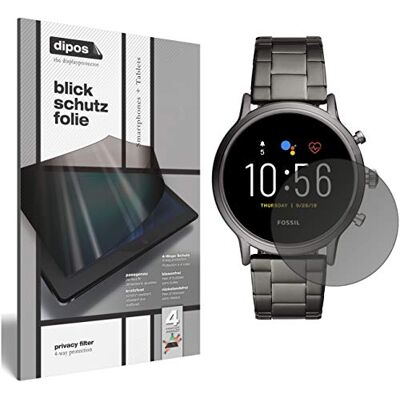 dipos Protector de Pantalla Antiespía para Fossil Gen 5 Smartwatch Película protectora mate, filtro de privacidad 4 vías, ajuste perfecto, antiarañazos, sin burbujas, autoadhesivo dipos Protector de Pantalla Antiespía para Fossil Gen 5 Smartwatch Película protectora mate, filtro de privacidad 4 vías, ajuste perfecto, antiarañazos, sin burbujas, autoadhesivo