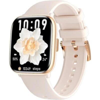 MP myPhone Smartwatch Watch Oro pastel/Rosa de té Batería grande de 230 mAh, una semana de autonomía, llamadas por Bluetooth, pantalla Amoled grande de 1,75 pulgadas, resistencia IP67, varios modos de de MP myPhone Smartwatch Watch Oro pastel/Rosa de té Batería grande de 230 mAh, una semana de autonomía, llamadas por Bluetooth, pantalla Amoled grande de 1,75 pulgadas, resistencia IP67, varios modos de de