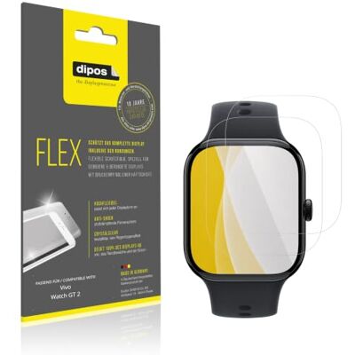 dipos FLEX 2x Protector de Pantalla claro para Vivo Watch GT 2 dipos FLEX 2x Protector de Pantalla claro para Vivo Watch GT 2