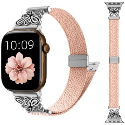 TiMOVO Correa Magnética Compatible con Apple Watch Correas para Mujer Correa Metálica de Reloj con Vintage 38/40/41/42mm, Correas de Nailon para iWatch Series 12 11 10 9 8 7 6 5 4 3 2 1, SE 3/2/1 TiMOVO Correa Magnética Compatible con Apple Watch Correas para Mujer Correa Metálica de Reloj con Vintage 38/40/41/42mm, Correas de Nailon para iWatch Series 12 11 10 9 8 7 6 5 4 3 2 1, SE 3/2/1