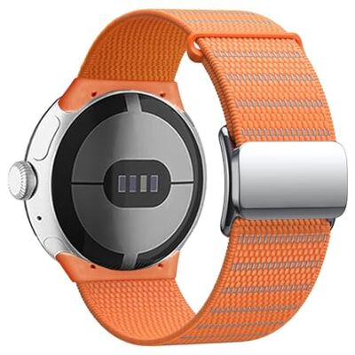 Wigento Correa de nailon para Google Pixel Watch 4 + 3 41 mm/2/1, cierre magnético, ajustable, correa tejida para reloj inteligente, cómoda y ligera (naranja) Wigento Correa de nailon para Google Pixel Watch 4 + 3 41 mm/2/1, cierre magnético, ajustable, correa tejida para reloj inteligente, cómoda y ligera (naranja)