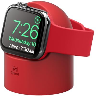 elago W2 Soporte de Cargador para Todas Las Series de Apple Watch Ultra4/Ultra3/Ultra2/Ultra/12/11/10/9/8/7/6/5/4/3/2/1/SE3/SE2/SE1, 49mm, 46mm, 45mm, 44mm, 42mm, 41mm, 40mm, 38mm (Rojo) elago W2 Soporte de Cargador para Todas Las Series de Apple Watch Ultra4/Ultra3/Ultra2/Ultra/12/11/10/9/8/7/6/5/4/3/2/1/SE3/SE2/SE1, 49mm, 46mm, 45mm, 44mm, 42mm, 41mm, 40mm, 38mm (Rojo)