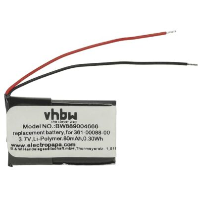 vhbw Batería Compatible con Garmin Vivosmart HR+, HR smartwatch, Reloj de Actividad (80 mAh, 3,7 V, Li-Poli) vhbw Batería Compatible con Garmin Vivosmart HR+, HR smartwatch, Reloj de Actividad (80 mAh, 3,7 V, Li-Poli)