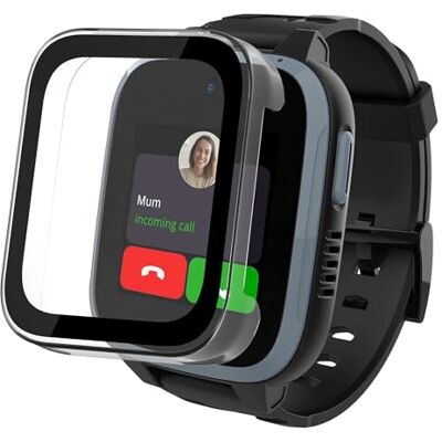 PHONILLICO Carcasa compatible con Xplora XGO 3, protección rígida, funda transparente, pantalla de cristal templado, reloj inteligente ® PHONILLICO Carcasa compatible con Xplora XGO 3, protección rígida, funda transparente, pantalla de cristal templado, reloj inteligente ®