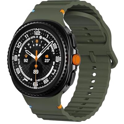 Wigento Correa de silicona para Samsung Galaxy Watch 8/8, diseño clásico ondulado, Eine Grösse, Silicona, Sin piedra preciosa Wigento Correa de silicona para Samsung Galaxy Watch 8/8, diseño clásico ondulado, Eine Grösse, Silicona, Sin piedra preciosa