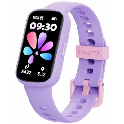 BIGGERFIVE Vigor Plus Reloj Inteligente Niño Pulsera de Actividad 5-15 Años Con/Sin móvil, Podómetro, Frecuencia cardíaca, Monitor de sueño, IP68 impermeable, Alarma vibratoria, Modos deportivos BIGGERFIVE Vigor Plus Reloj Inteligente Niño Pulsera de Actividad 5-15 Años Con/Sin móvil, Podómetro, Frecuencia cardíaca, Monitor de sueño, IP68 impermeable, Alarma vibratoria, Modos deportivos