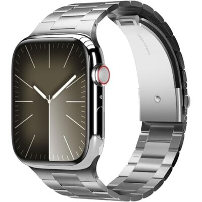 elago Correa de Metal Compatible con Apple Watch Series 11/10/9/8/7/6/5/4/3/2/1/Ultra3/Ultra2/Ultra/SE3/SE2/SE (49mm 46mm 45mm 44mm 42mm), Banda de Reemplazo de Metal, Acero Inoxidable elago Correa de Metal Compatible con Apple Watch Series 11/10/9/8/7/6/5/4/3/2/1/Ultra3/Ultra2/Ultra/SE3/SE2/SE (49mm 46mm 45mm 44mm 42mm), Banda de Reemplazo de Metal, Acero Inoxidable