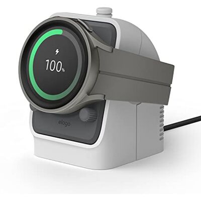 elago GWT4 Soporte de Carga Walkie Talkie para Samsung Galaxy Watch Modelos 9/8/7/6/5 y 8 Classic, Modo Mesita de Noche, Cable No Incluido (Gris Claro) elago GWT4 Soporte de Carga Walkie Talkie para Samsung Galaxy Watch Modelos 9/8/7/6/5 y 8 Classic, Modo Mesita de Noche, Cable No Incluido (Gris Claro)