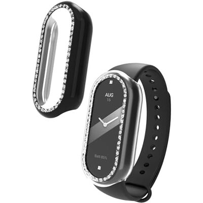 kwmobile Protector Reloj Inteligente Compatible con Xiaomi Mi Band 10 / Smart Band 10 Protector Pantalla Reloj 2X Carcasa Antigolpes para Esfera Smartwatch Transparente/Negro kwmobile Protector Reloj Inteligente Compatible con Xiaomi Mi Band 10 / Smart Band 10 Protector Pantalla Reloj 2X Carcasa Antigolpes para Esfera Smartwatch Transparente/Negro