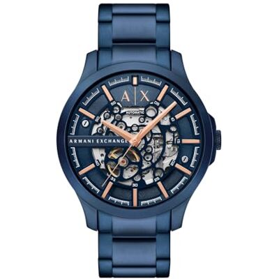Giorgio Armani Orologio da uomo, Movimento automatico a tre lancette e cassa da 46 mm con cinturino in Acciaio inossidabile, Teal Giorgio Armani Orologio da uomo, Movimento automatico a tre lancette e cassa da 46 mm con cinturino in Acciaio inossidabile, Teal