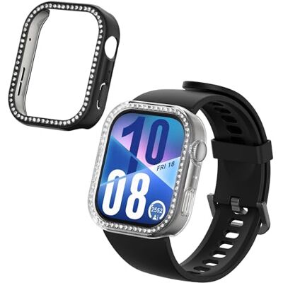 kwmobile Protector Reloj Inteligente Compatible con Huawei Watch Fit 4 Protector Pantalla Reloj 2X Carcasa Antigolpes para Esfera Smartwatch Transparente/Negro kwmobile Protector Reloj Inteligente Compatible con Huawei Watch Fit 4 Protector Pantalla Reloj 2X Carcasa Antigolpes para Esfera Smartwatch Transparente/Negro
