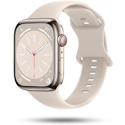 OneFlow Correa suave compatible con Apple Watch, pulsera deportiva para deportes al aire libre, pulsera deportiva para mujer y hombre, pulsera de silicona suave, correa de repuesto flexible OneFlow Correa suave compatible con Apple Watch, pulsera deportiva para deportes al aire libre, pulsera deportiva para mujer y hombre, pulsera de silicona suave, correa de repuesto flexible