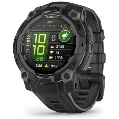 Garmin [renewed Instinct 3, Reloj Inteligente con GPS, Pantalla AMOLED de 45 mm, Resistente al Agua, Aplicaciones Deportivas integradas, Monitorización de la Salud, Negro, (Reacondicionado) Garmin [renewed Instinct 3, Reloj Inteligente con GPS, Pantalla AMOLED de 45 mm, Resistente al Agua, Aplicaciones Deportivas integradas, Monitorización de la Salud, Negro, (Reacondicionado)