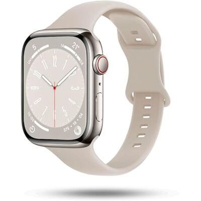 OneFlow Correa suave delgada compatible con Apple Watch, pulsera deportiva para correr, brazalete deportivo para mujer, correa de silicona suave, correa de repuesto fina de silicona OneFlow Correa suave delgada compatible con Apple Watch, pulsera deportiva para correr, brazalete deportivo para mujer, correa de silicona suave, correa de repuesto fina de silicona