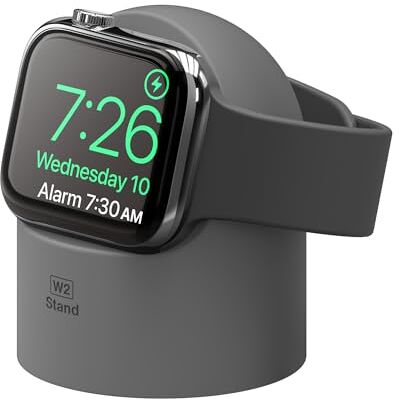 elago W2 Soporte de Cargador para Todas Las Series de Apple Watch Ultra4/Ultra3/Ultra2/Ultra/12/11/10/9/8/7/6/5/4/3/2/1/SE3/SE2/SE1, 49/46/45/44/42/41/40/38mm (Gris Oscuro) elago W2 Soporte de Cargador para Todas Las Series de Apple Watch Ultra4/Ultra3/Ultra2/Ultra/12/11/10/9/8/7/6/5/4/3/2/1/SE3/SE2/SE1, 49/46/45/44/42/41/40/38mm (Gris Oscuro)