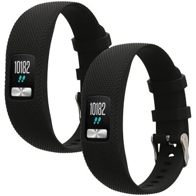 kwmobile Pulsera compatible con Garmin Vivofit 4 correa 2x Correas de silicona flexible Tamaño ajustable kwmobile Pulsera compatible con Garmin Vivofit 4 correa 2x Correas de silicona flexible Tamaño ajustable