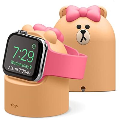 elago Line Friends W2 Soporte de Cargador para Apple Watch Ultra4/Ultra3/Ultra2/Ultra/12/11/10/9/8/7/6/5/4/3/2/1/SE3/SE2/SE1, 49/46/45/44/42/41/40/38mm (CHOCO) elago Line Friends W2 Soporte de Cargador para Apple Watch Ultra4/Ultra3/Ultra2/Ultra/12/11/10/9/8/7/6/5/4/3/2/1/SE3/SE2/SE1, 49/46/45/44/42/41/40/38mm (CHOCO)