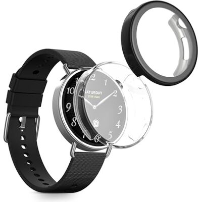 kwmobile Carcasa Compatible con Xiaomi Watch S4 41mm Funda 2X Protector Pantalla Completo Ultrafino y antigolpes Transparente/Negro kwmobile Carcasa Compatible con Xiaomi Watch S4 41mm Funda 2X Protector Pantalla Completo Ultrafino y antigolpes Transparente/Negro