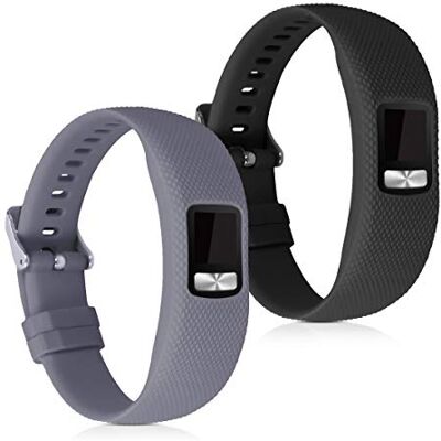 kwmobile Pulsera compatible con Garmin Vivofit 4 correa 2x Correas de silicona flexible Tamaño ajustable kwmobile Pulsera compatible con Garmin Vivofit 4 correa 2x Correas de silicona flexible Tamaño ajustable
