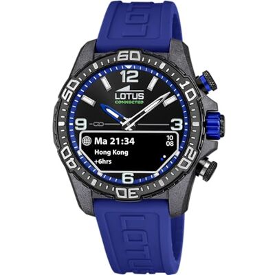 Lotus Reloj Inteligente Hombre Híbrido Connected D de Caucho Azul Lotus Reloj Inteligente Hombre Híbrido Connected D de Caucho Azul