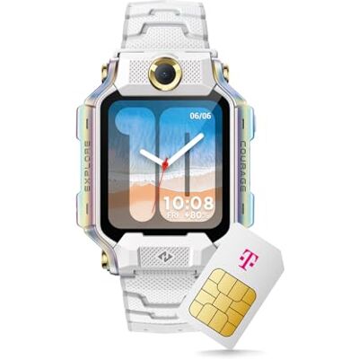 Deutsche Telekom Kids Watch X10 Smartwatch para niños, función GPS y teléfono, protección de Datos y aplicación para Padres, batería de Larga duración, SOS, Impermeable, Tarjeta SIM Telekom, 30 € cupón Amazon Deutsche Telekom Kids Watch X10 Smartwatch para niños, función GPS y teléfono, protección de Datos y aplicación para Padres, batería de Larga duración, SOS, Impermeable, Tarjeta SIM Telekom, 30 € cupón Amazon