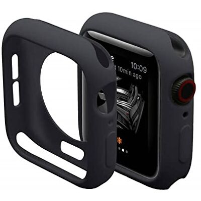 ARMODORRA Compatible con Apple Watch Series SE 6/5/4, 42 mm, Ultrafina, Suave, Resistente a los Golpes, TPU Bumper Case Negro ARMODORRA Compatible con Apple Watch Series SE 6/5/4, 42 mm, Ultrafina, Suave, Resistente a los Golpes, TPU Bumper Case Negro