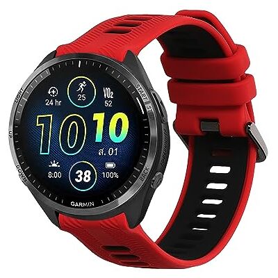 kwmobile Pulsera compatible con Garmin Forerunner 965/955 / 945/745 correa 1x Correas de silicona flexible Tamaño ajustable rojo/negro kwmobile Pulsera compatible con Garmin Forerunner 965/955 / 945/745 correa 1x Correas de silicona flexible Tamaño ajustable rojo/negro