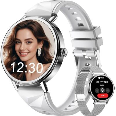 Blackview Reloj Inteligente Mujer con Pulsómetro, Oxímetro, Monitor Sueño, 1.26" Smartwatch Mujer con Llamadas, Whatsapp Notificación, Pulsera Actividad 100+ Modos Deportivos, Podómetro, 2 Correas Blackview Reloj Inteligente Mujer con Pulsómetro, Oxímetro, Monitor Sueño, 1.26" Smartwatch Mujer con Llamadas, Whatsapp Notificación, Pulsera Actividad 100+ Modos Deportivos, Podómetro, 2 Correas