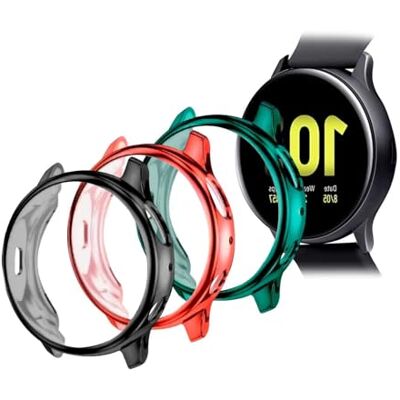 OcioDual Pack de 3 Fundas Protectoras de TPU Compatible con Galaxy Watch Active 2, Rojo/Azul Verdoso/Gris, 44mm OcioDual Pack de 3 Fundas Protectoras de TPU Compatible con Galaxy Watch Active 2, Rojo/Azul Verdoso/Gris, 44mm