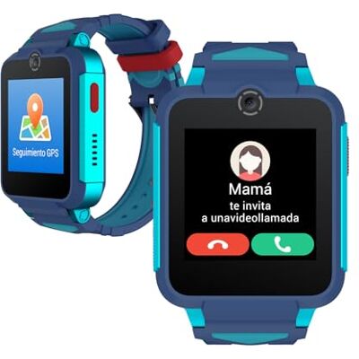 TCL MOVETIME Family Watch 2 Reloj Inteligente Niños Azul, 4G Videollamadas, GPS en Tiempo Real, Monitor Actividad, Cámara 2MP, Botón SOS, IP65, Control Parental TCL MOVETIME Family Watch 2 Reloj Inteligente Niños Azul, 4G Videollamadas, GPS en Tiempo Real, Monitor Actividad, Cámara 2MP, Botón SOS, IP65, Control Parental