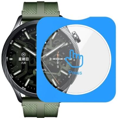 Wigento Cristal protector para reloj inteligente Xiaomi Watch S5 46 mm con ayuda de instalación fácil Wigento Cristal protector para reloj inteligente Xiaomi Watch S5 46 mm con ayuda de instalación fácil