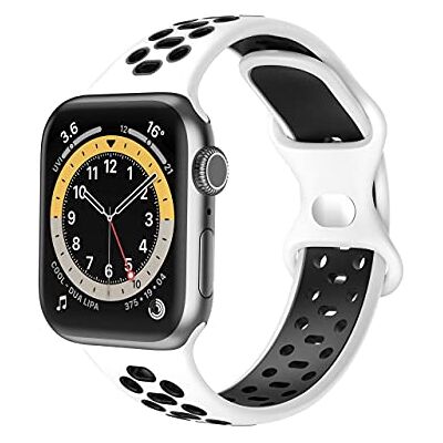 VIGTMO Compatible con Apple Watch Pulsera 38 mm 40 mm 41 mm Correa de repuesto compatible con iWatch Series 7 (41 mm) SE Series 6/5/4 (40 mm) Series 3/2/1 (38 mm) en blanco y negro VIGTMO Compatible con Apple Watch Pulsera 38 mm 40 mm 41 mm Correa de repuesto compatible con iWatch Series 7 (41 mm) SE Series 6/5/4 (40 mm) Series 3/2/1 (38 mm) en blanco y negro