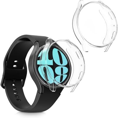 kwmobile Carcasa Compatible con Samsung Galaxy Watch 6 40mm Funda 2X Protector Pantalla Completo Ultrafino y antigolpes Transparente kwmobile Carcasa Compatible con Samsung Galaxy Watch 6 40mm Funda 2X Protector Pantalla Completo Ultrafino y antigolpes Transparente