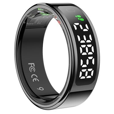 OBA R15 Anillo Inteligente con Pantalla Anillo Inteligente con Pantalla Anillo Smart Fitness Tracker Impermeable 5 ATM Carga inalámbrica iOS y Android Seguimiento de Actividad para iOS y OBA R15 Anillo Inteligente con Pantalla Anillo Inteligente con Pantalla Anillo Smart Fitness Tracker Impermeable 5 ATM Carga inalámbrica iOS y Android Seguimiento de Actividad para iOS y